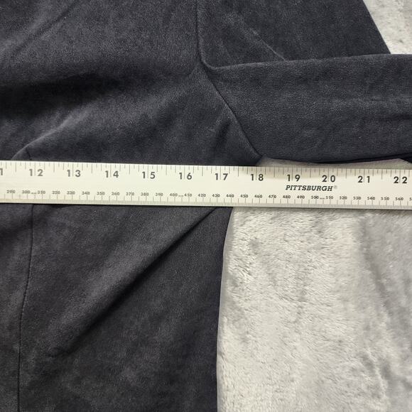 Vintage Brett Alixander Jacket Womens 12 Black Stretch Sueded Polyester Lined - Picture 7 of 12